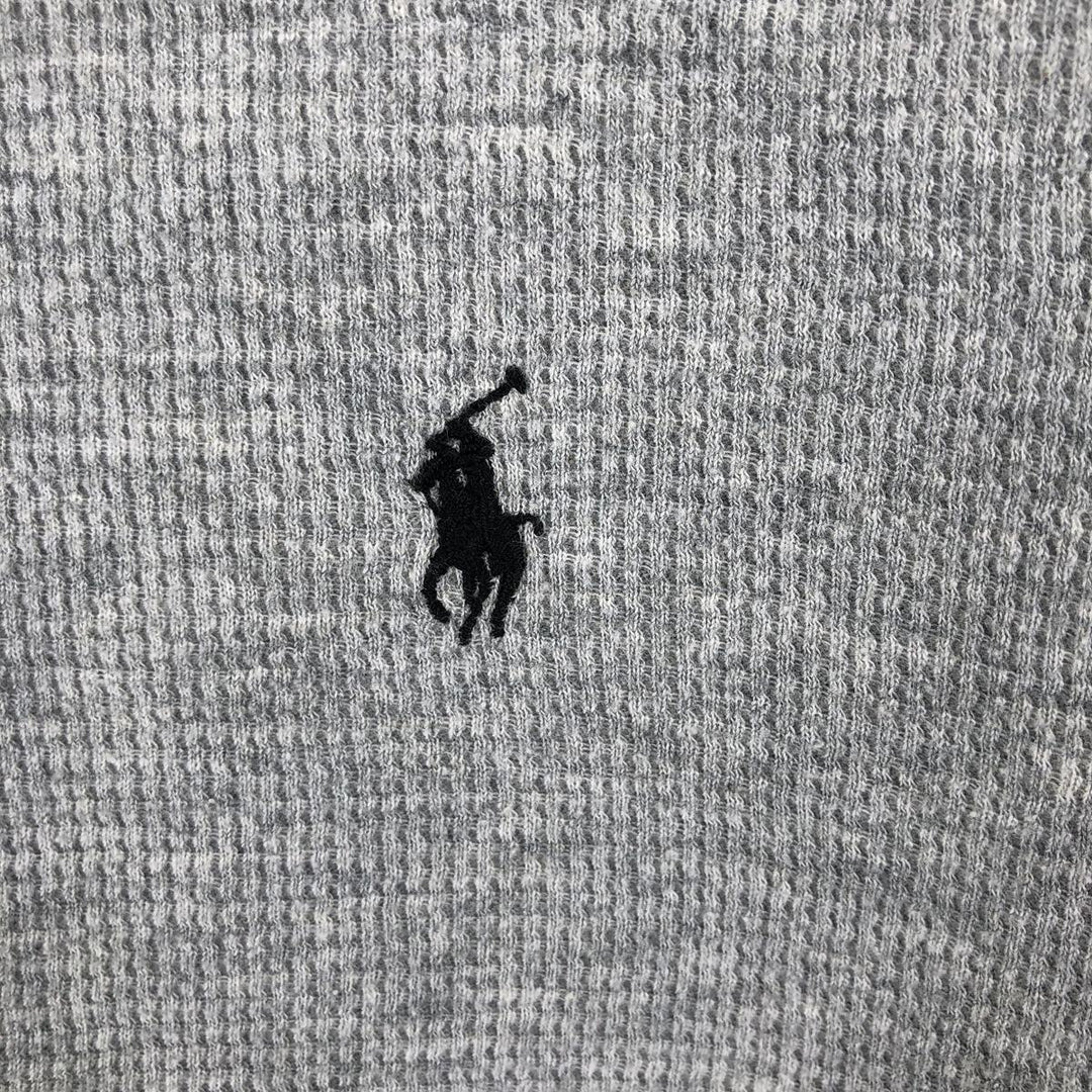 Ralph Lauren POLO RALPH LAUREN SLEEPWEAR Thermal Long T-shirt Waffle Men's M size cotton gray type Vintage Second Hand