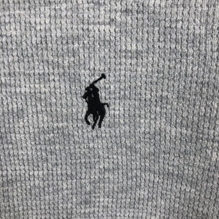 Ralph Lauren POLO RALPH LAUREN SLEEPWEAR Thermal Long T-shirt Waffle Men's M size cotton gray type Vintage Second Hand