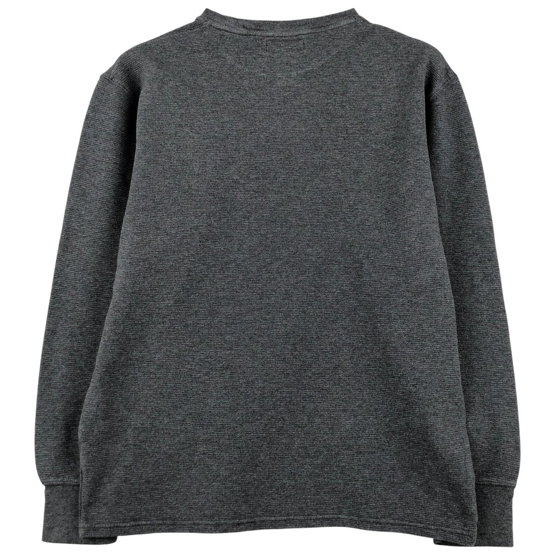 Ralph Lauren POLO RALPH LAUREN Thermal Ron T Waffle Men's L size cotton gray type Vintage Second Hand