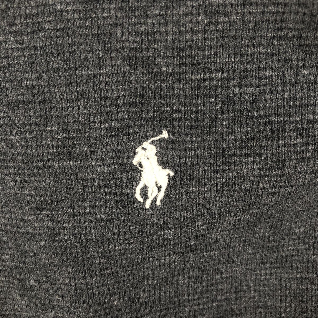 Ralph Lauren POLO RALPH LAUREN Thermal Ron T Waffle Men's L size cotton gray type Vintage Second Hand