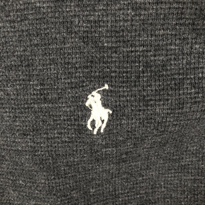 Ralph Lauren POLO RALPH LAUREN Thermal Ron T Waffle Men's L size cotton gray type Vintage Second Hand