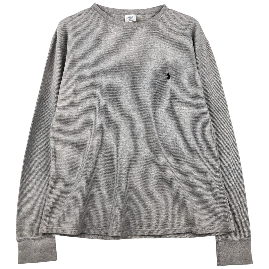 Ralph Lauren POLO by Ralph Lauren UNDERWEAR Thermal T-Shirt, Waffle, Men's Size L cotton gray type Vintage Second Hand