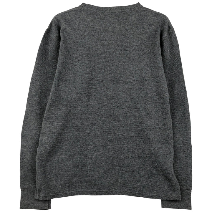 Ralph Lauren POLO RALPH LAUREN SLEEPWEAR Thermal Long T-shirt Waffle Men's L size cotton gray type Vintage Second Hand