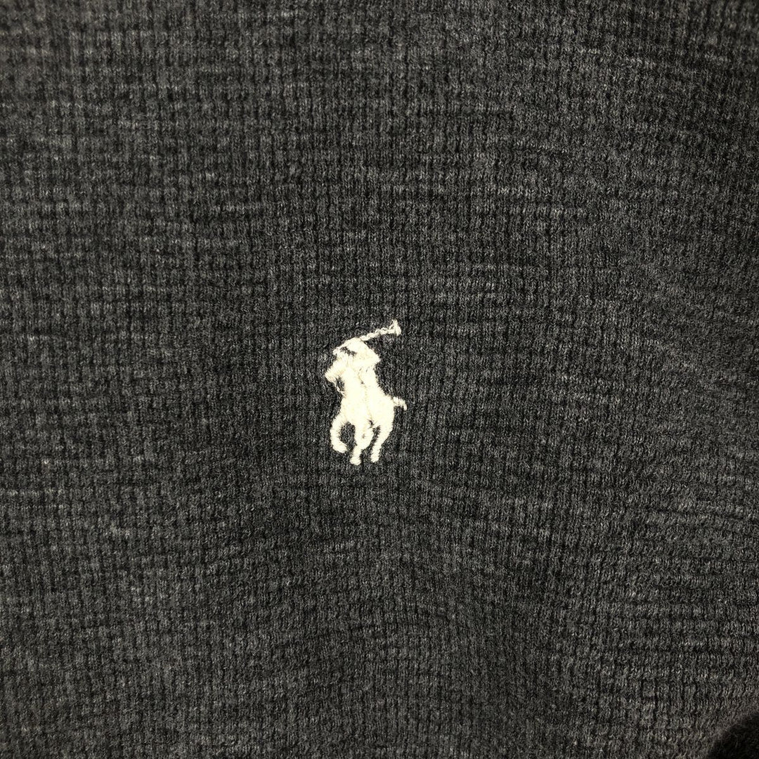Ralph Lauren POLO RALPH LAUREN SLEEPWEAR Thermal Long T-shirt Waffle Men's L size cotton gray type Vintage Second Hand