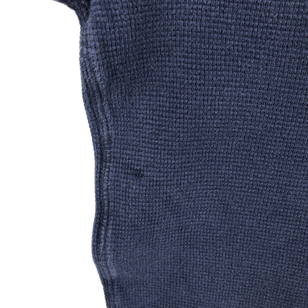 Ralph Lauren POLO RALPH LAUREN Thermal Long T-shirt Waffle Men's M size cotton navy blue type Vintage Second Hand