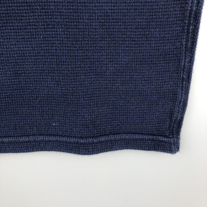 Ralph Lauren POLO RALPH LAUREN Thermal Long T-shirt Waffle Men's M size cotton navy blue type Vintage Second Hand