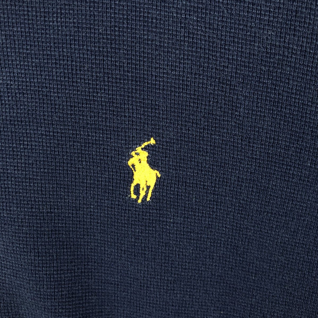 Ralph Lauren POLO by Ralph Lauren Thermal Long T-Shirt, Men's XXL cotton navy blue type Vintage Second Hand