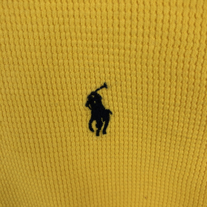 Ralph Lauren POLO RALPH LAUREN Thermal Long T-Shirt Men's Size L cotton yellow type Vintage Second Hand