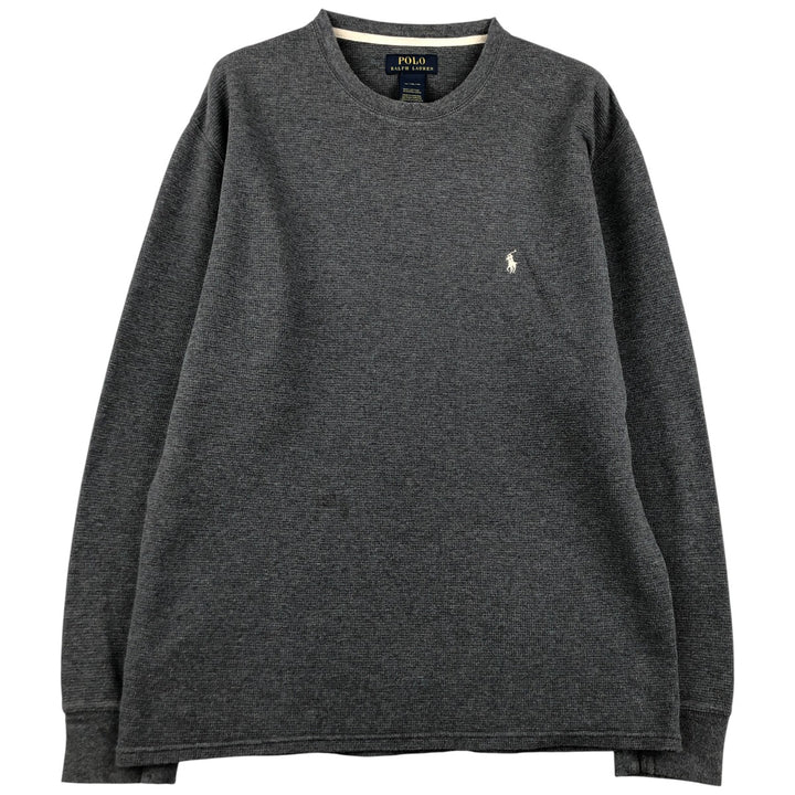 Ralph Lauren POLO RALPH LAUREN Thermal Long T-Shirt Men's XL cotton gray type Vintage Second Hand