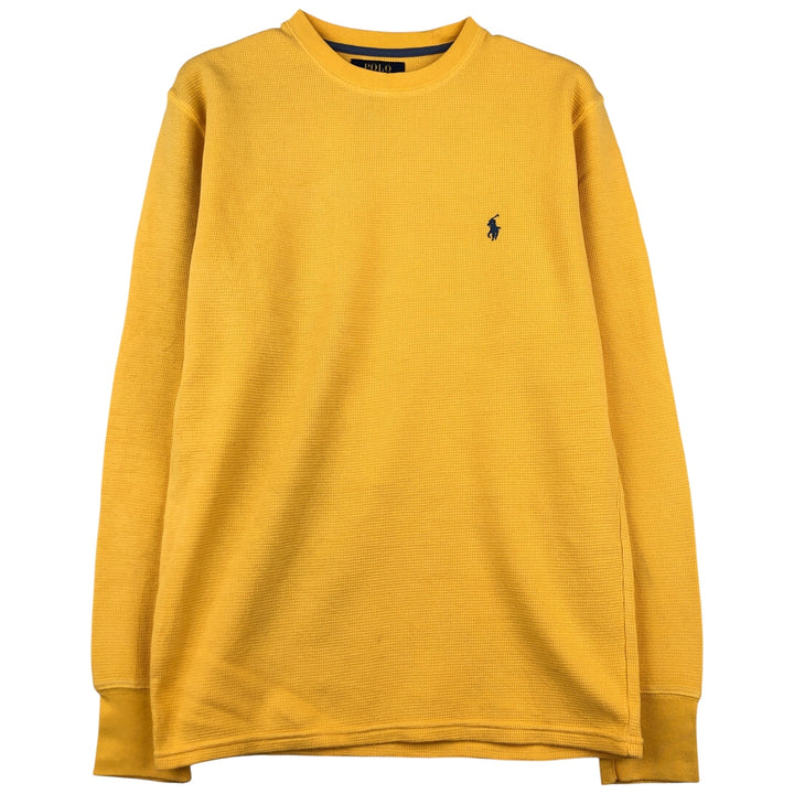 Ralph Lauren POLO RALPH LAUREN Thermal Long T-shirt Men's S size cotton yellow type Vintage Second Hand