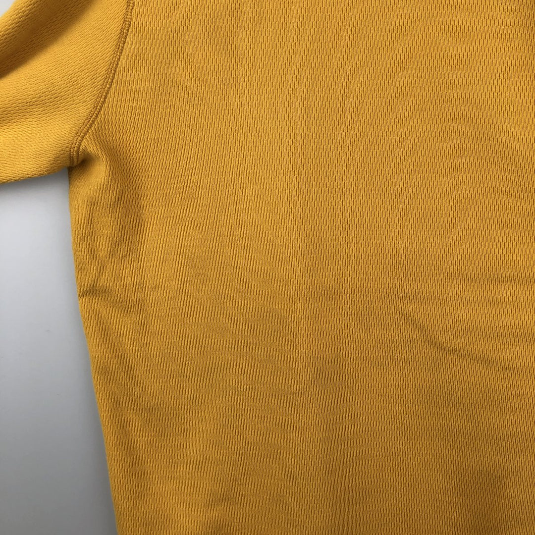Vintage 90'S J.Crew Thermal Long T-shirt, Honeycomb, Men's XL cotton yellow type Vintage Second Hand