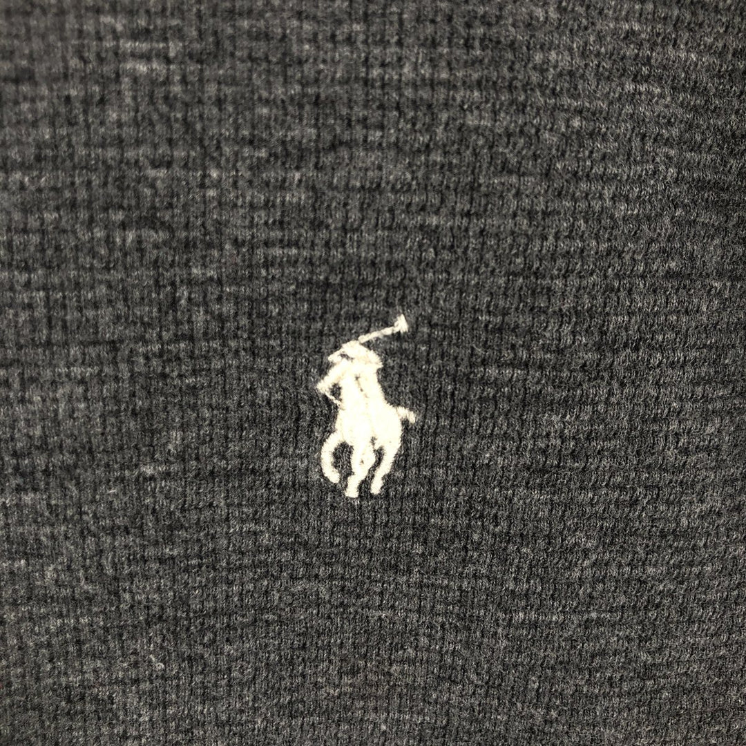 Ralph Lauren POLO RALPH LAUREN SLEEPWEAR Thermal Long T-shirt Waffle Men's L size cotton gray type Vintage Second Hand