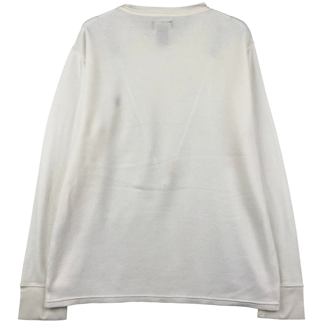 Ralph Lauren POLO RALPH LAUREN Thermal Ron T Waffle Men's L size cotton white type Vintage Second Hand