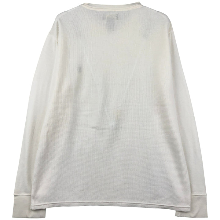 Ralph Lauren POLO RALPH LAUREN Thermal Ron T Waffle Men's L size cotton white type Vintage Second Hand