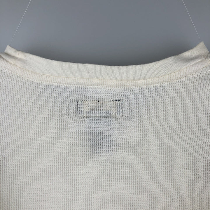 Ralph Lauren POLO RALPH LAUREN Thermal Ron T Waffle Men's L size cotton white type Vintage Second Hand