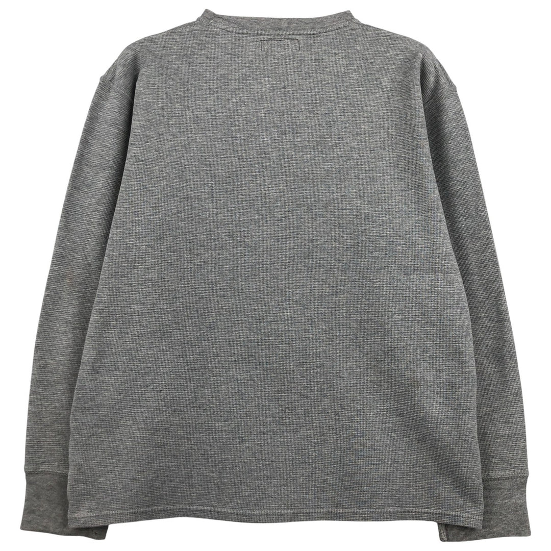 Ralph Lauren POLO RALPH LAUREN Thermal Ron T Waffle Men's L size cotton gray type Vintage Second Hand