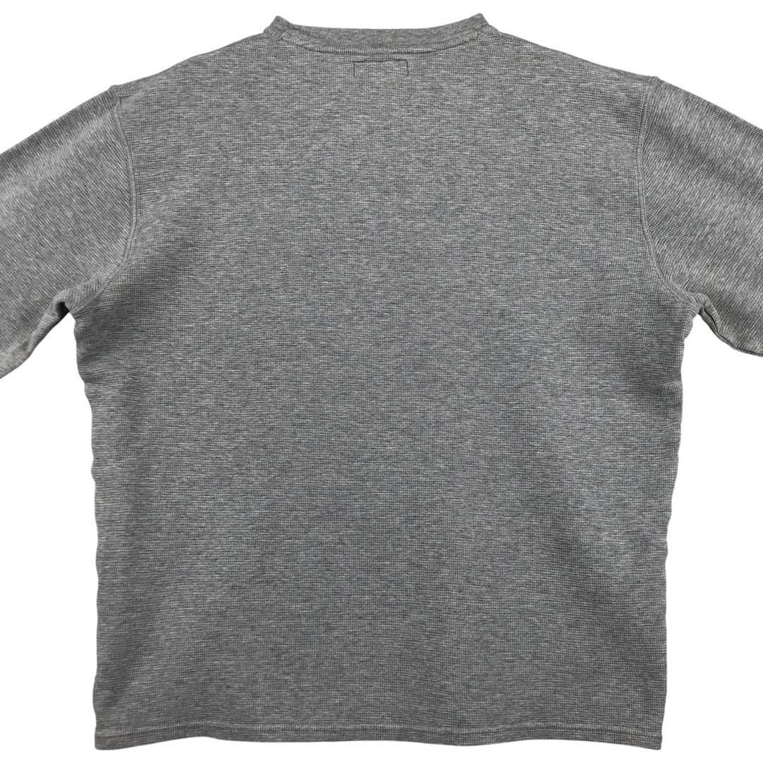 Ralph Lauren POLO RALPH LAUREN Thermal Ron T Waffle Men's L size cotton gray type Vintage Second Hand