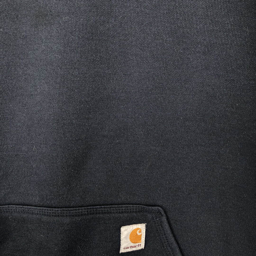 Carhartt ORIGINAL FIT sweatshirt pullover hoodie, men's size L cotton navy blue type Vintage Second Hand