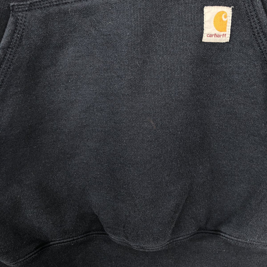 Carhartt ORIGINAL FIT sweatshirt pullover hoodie, men's size L cotton navy blue type Vintage Second Hand