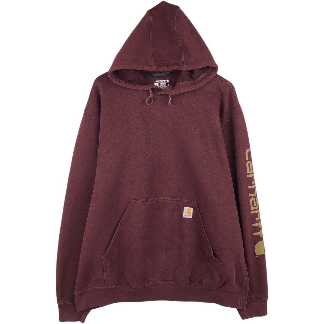 Carhartt Loose Fit Sweat Pullover Hoodie, Men's XL cotton red type reddish brown Vintage Second Hand