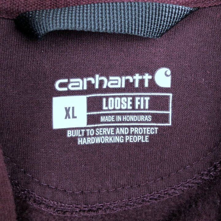 Carhartt Loose Fit Sweat Pullover Hoodie, Men's XL cotton red type reddish brown Vintage Second Hand