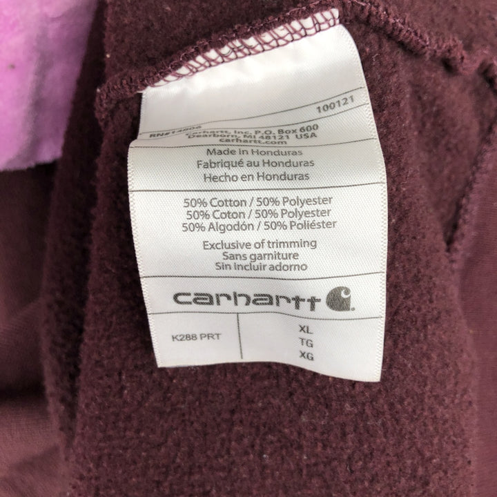 Carhartt Loose Fit Sweat Pullover Hoodie, Men's XL cotton red type reddish brown Vintage Second Hand