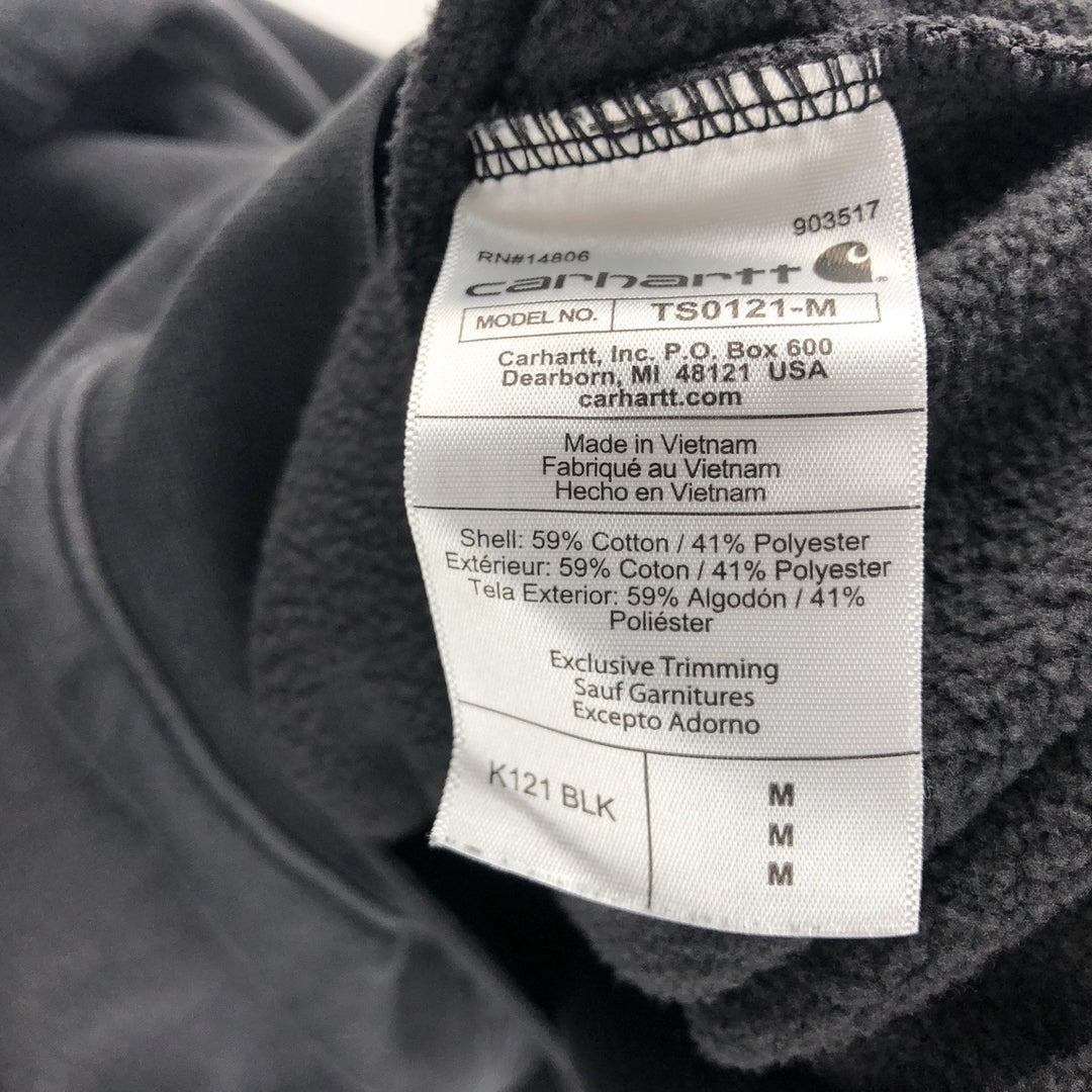 Carhartt Loose Fit Sweat Pullover Hoodie, Men's M Size cotton Charcoal Vintage Second Hand