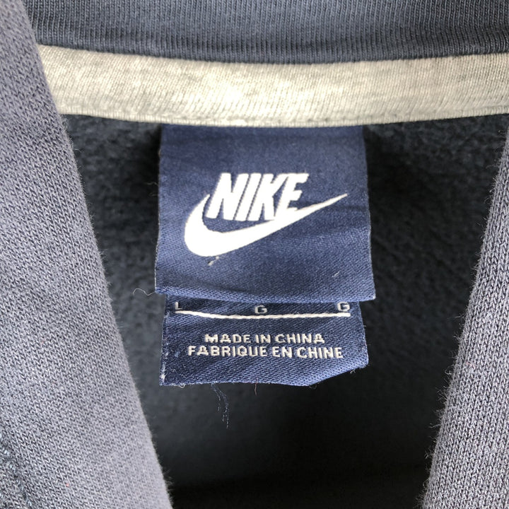 Nike Sweat Pullover Hoodie, Men's Size L cotton navy blue type Vintage Second Hand