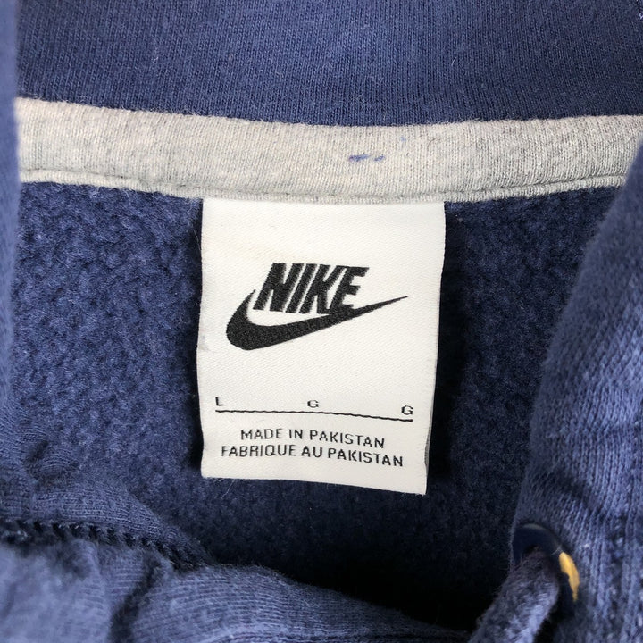 Nike Sweat Pullover Hoodie, Men's Size L cotton navy blue type Vintage Second Hand