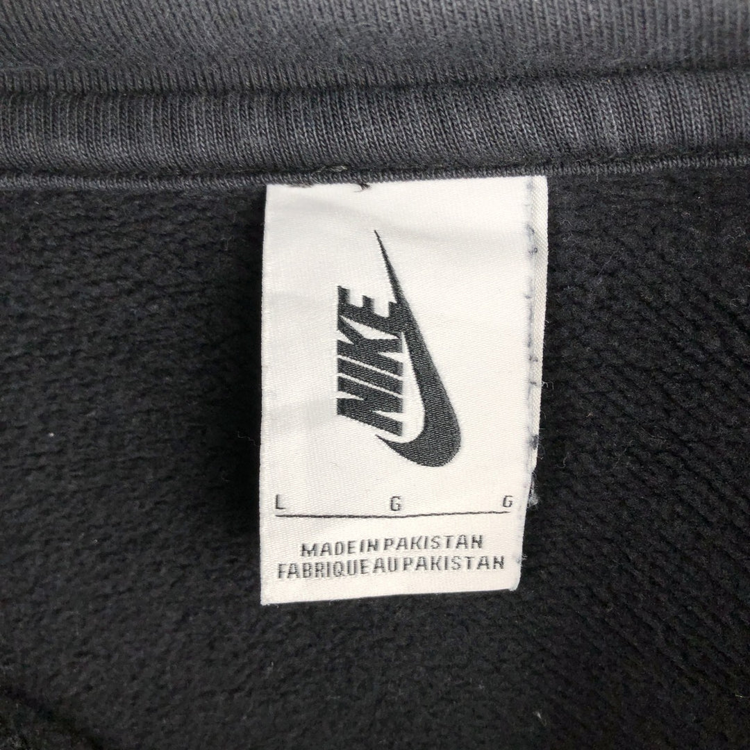 Nike Sweat Pullover Hoodie, Men's Size L cotton black type Vintage Second Hand
