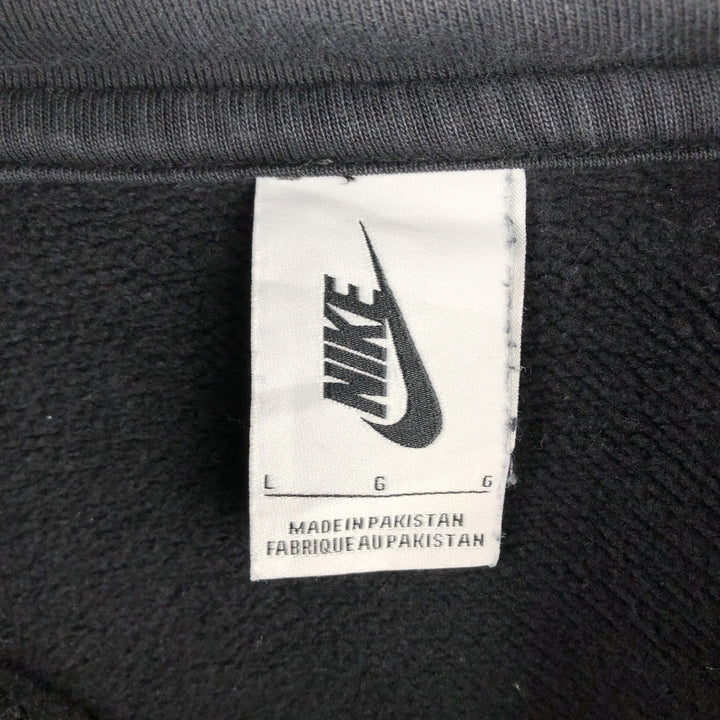 Nike Sweat Pullover Hoodie, Men's Size L cotton black type Vintage Second Hand