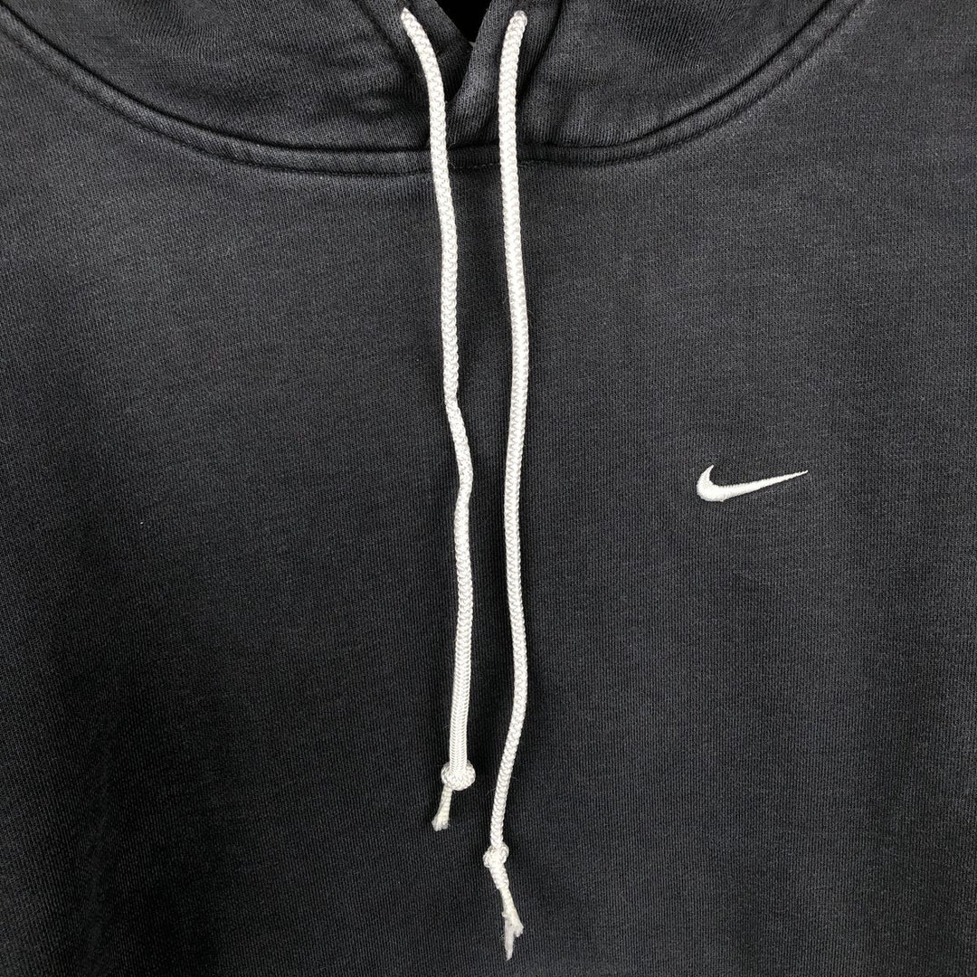 Nike Sweat Pullover Hoodie, Men's Size L cotton black type Vintage Second Hand