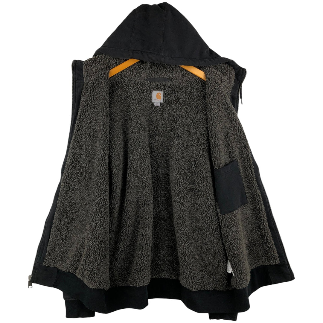 Carhartt Sweat Full Zip Hoodie Men's XL cotton black type Vintage Second Hand