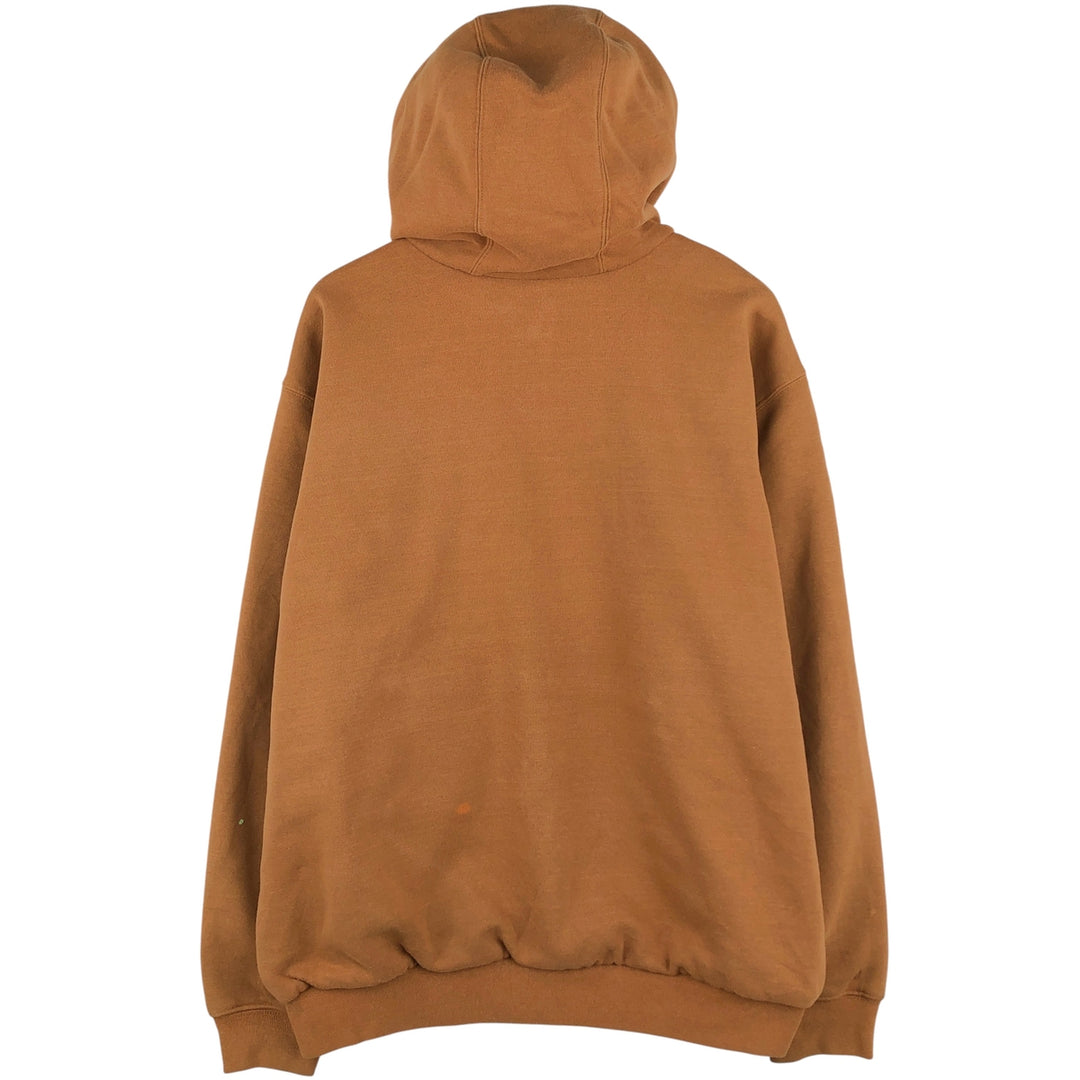 Carhartt Sweat Full Zip Hoodie Men's XXL unclear beige type brown Vintage Second Hand