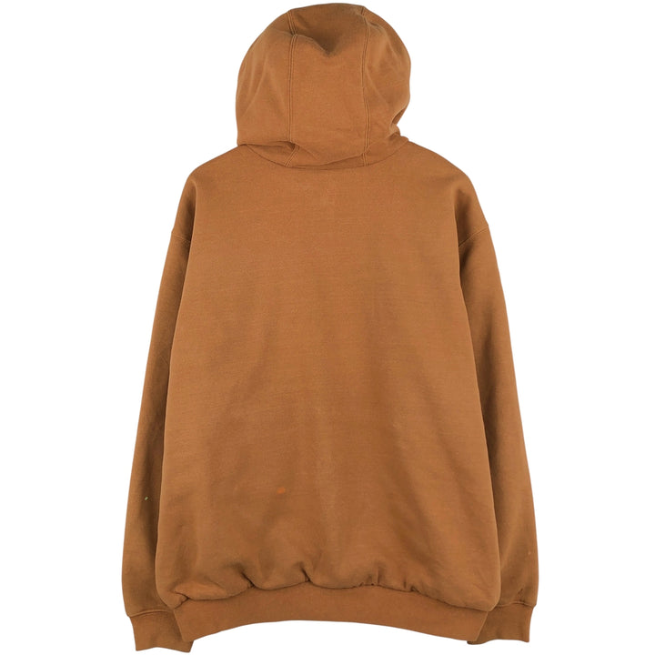 Carhartt Sweat Full Zip Hoodie Men's XXL unclear beige type brown Vintage Second Hand