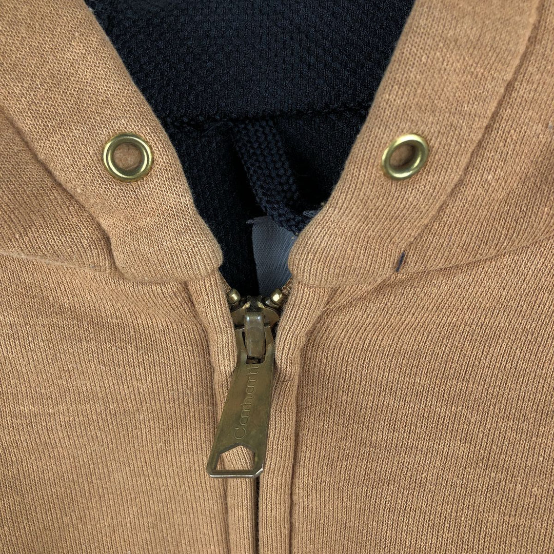 Carhartt Sweat Full Zip Hoodie Men's XXL unclear beige type brown Vintage Second Hand
