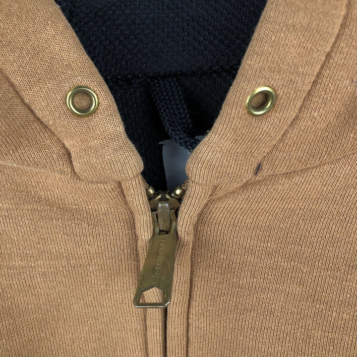 Carhartt Sweat Full Zip Hoodie Men's XXL unclear beige type brown Vintage Second Hand