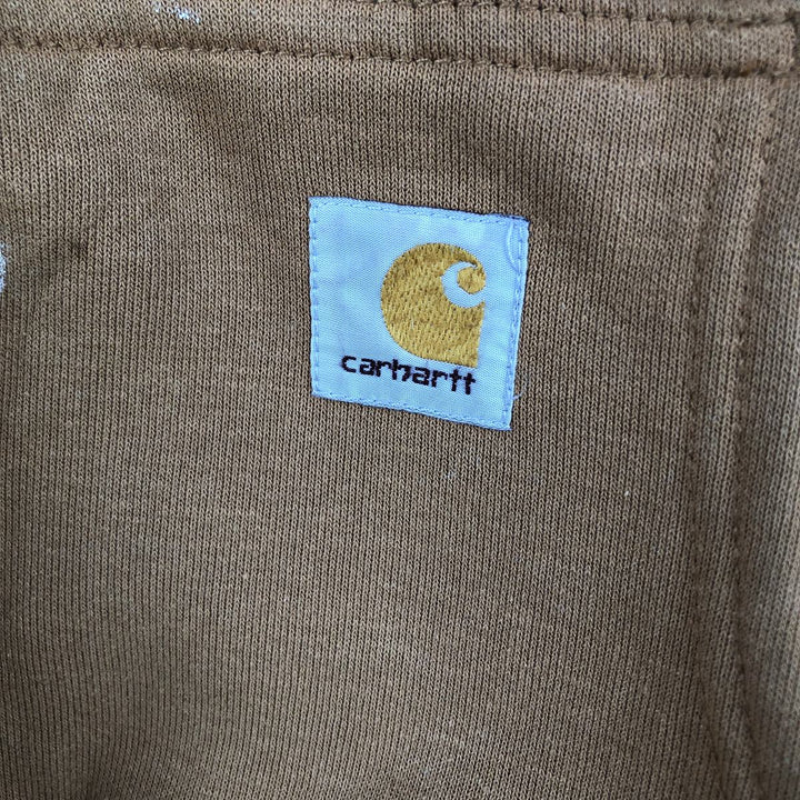 Carhartt Sweat Full Zip Hoodie Men's XXL unclear beige type brown Vintage Second Hand