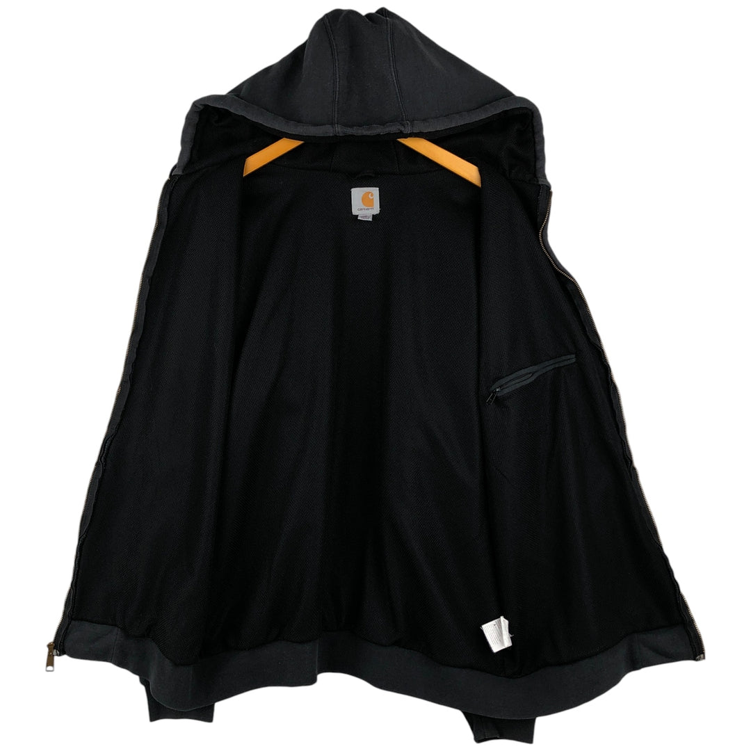 Carhartt Sweat Full Zip Hoodie Men's XL unclear black type Vintage Second Hand