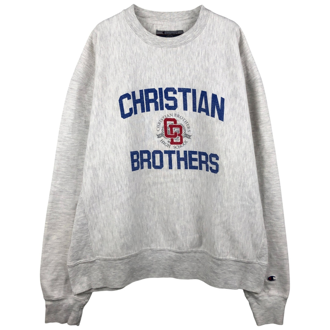 00'S Champion Original Reverse Weave College Sweatshirt Trainer Men's XL cotton pale white type Vintage Second Hand