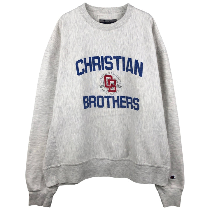 00'S Champion Original Reverse Weave College Sweatshirt Trainer Men's XL cotton pale white type Vintage Second Hand