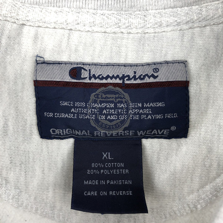 00'S Champion Original Reverse Weave College Sweatshirt Trainer Men's XL cotton pale white type Vintage Second Hand