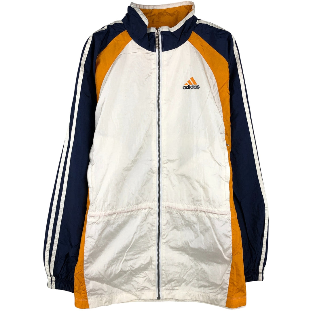 Vintage 80s-90'S Adidas 3-Striped Nylon Jacket, Men's Size XL Nylon ivory Vintage Second Hand