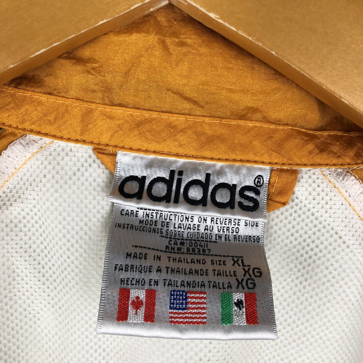 Vintage 80s-90'S Adidas 3-Striped Nylon Jacket, Men's Size XL Nylon ivory Vintage Second Hand