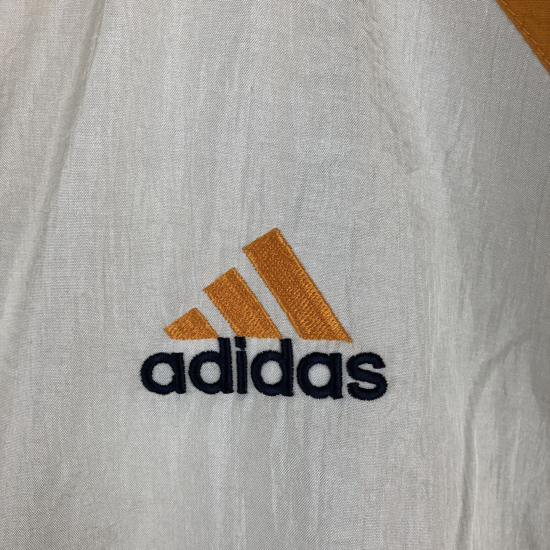 Vintage 80s-90'S Adidas 3-Striped Nylon Jacket, Men's Size XL Nylon ivory Vintage Second Hand
