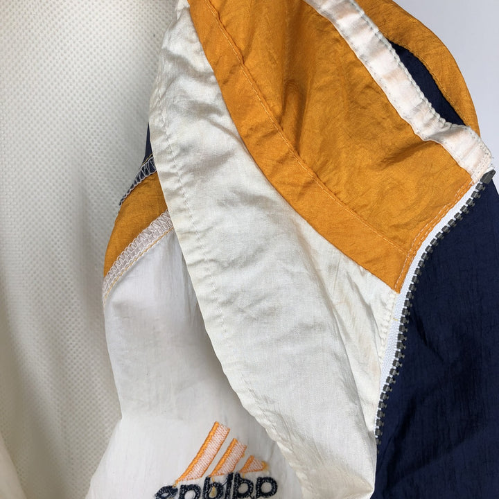 Vintage 80s-90'S Adidas 3-Striped Nylon Jacket, Men's Size XL Nylon ivory Vintage Second Hand