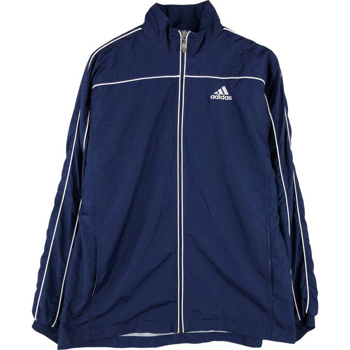 90s-00'S Adidas windbreaker, men's size M polyester Navy blue Vintage Second Hand