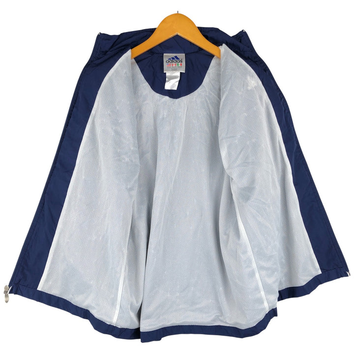 90s-00'S Adidas windbreaker, men's size M polyester Navy blue Vintage Second Hand
