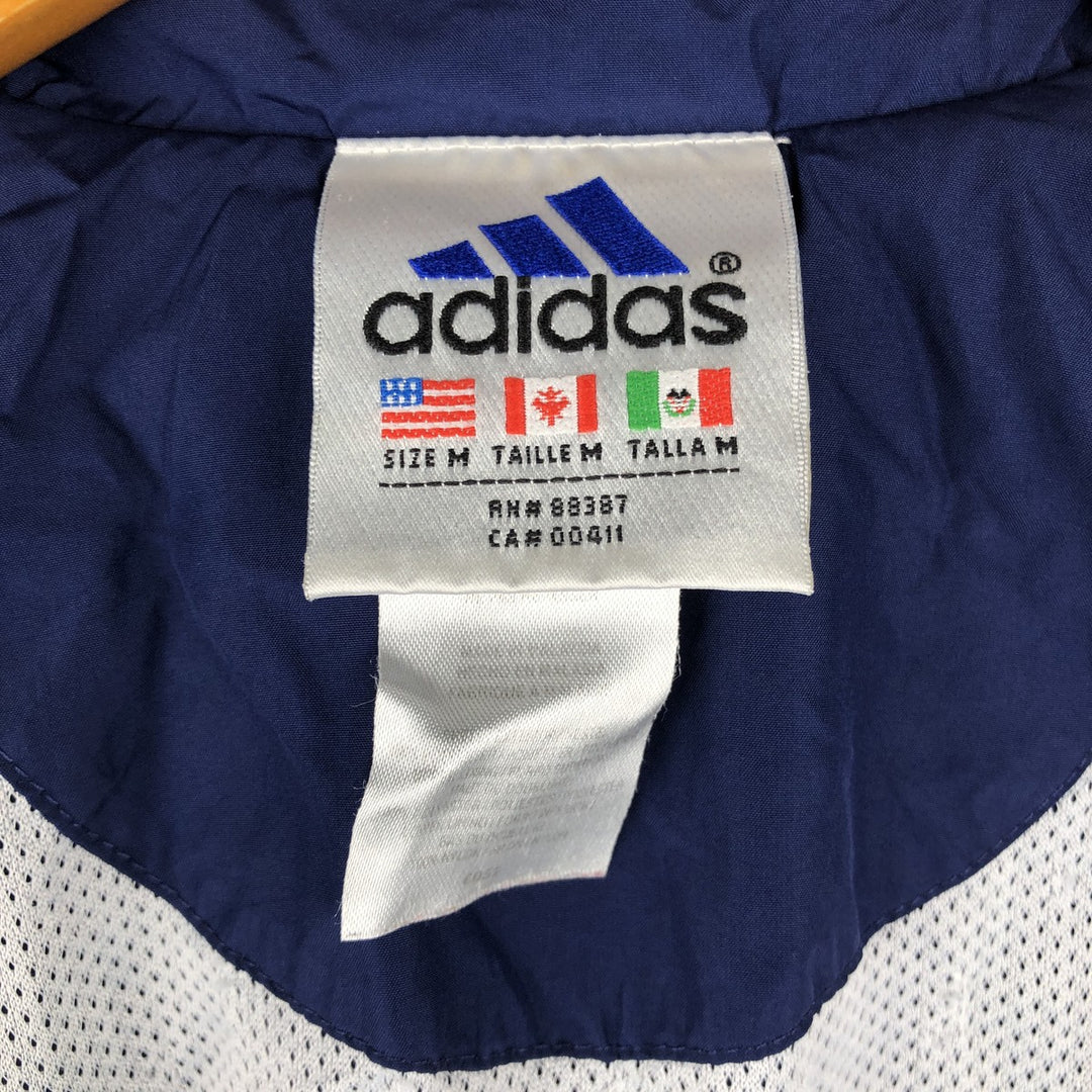 90s-00'S Adidas windbreaker, men's size M polyester Navy blue Vintage Second Hand