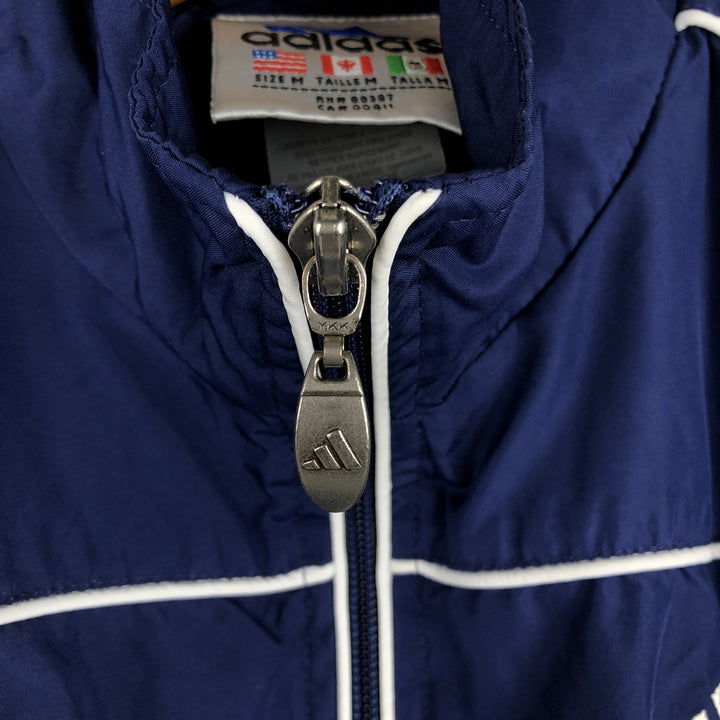 90s-00'S Adidas windbreaker, men's size M polyester Navy blue Vintage Second Hand